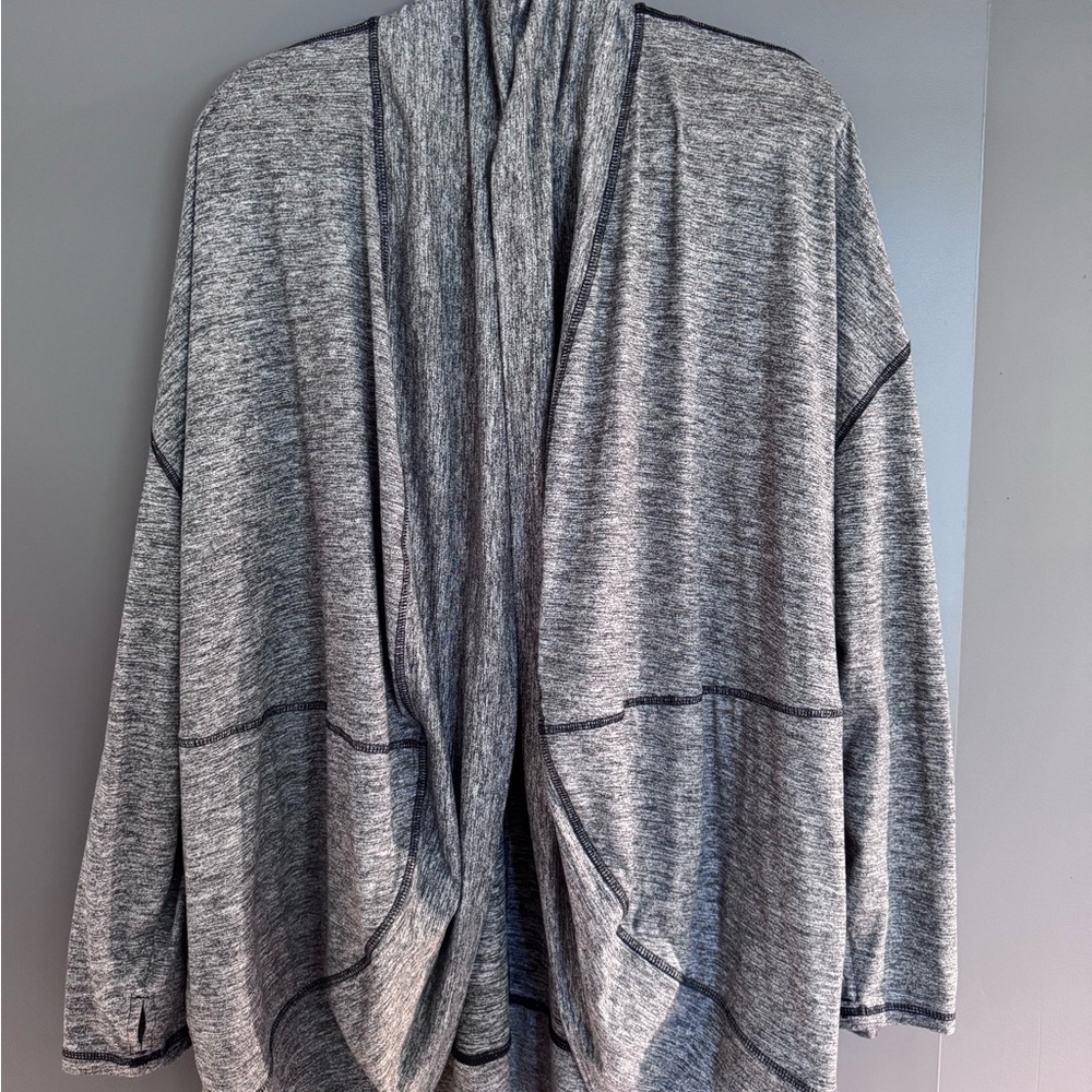 Lane Bryant Livi Grey Open-Front Draped Cardigan Size 26/28
